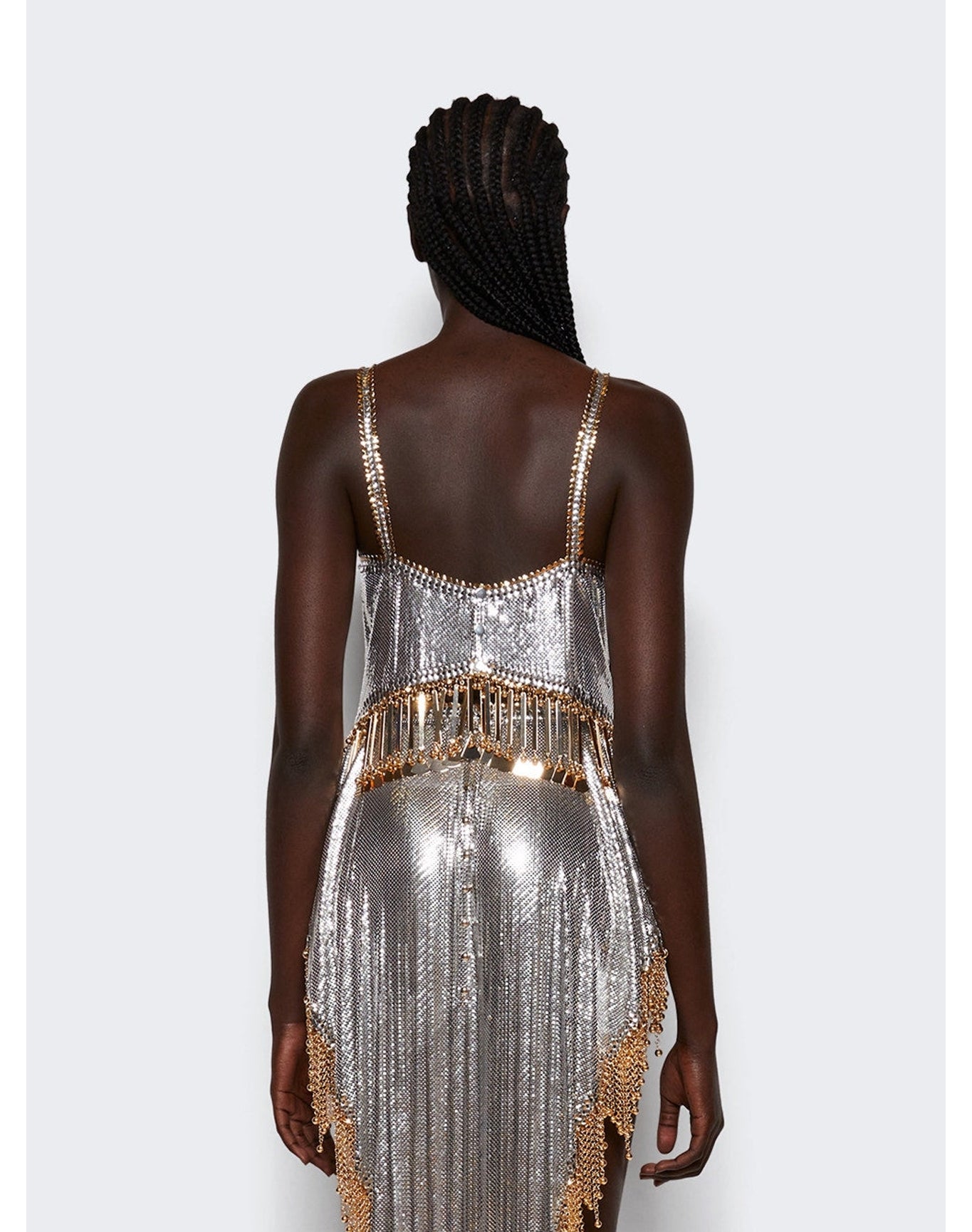 Rabanne | Women | Asymetrical Chainmail Top | Silver