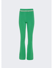Rabanne | Women | Embellished Knit Flared Trousers | Green