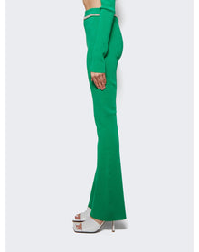 Rabanne | Women | Embellished Knit Flared Trousers | Green