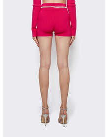 Rabanne | Women | Embellished Knit Shorts | Pink