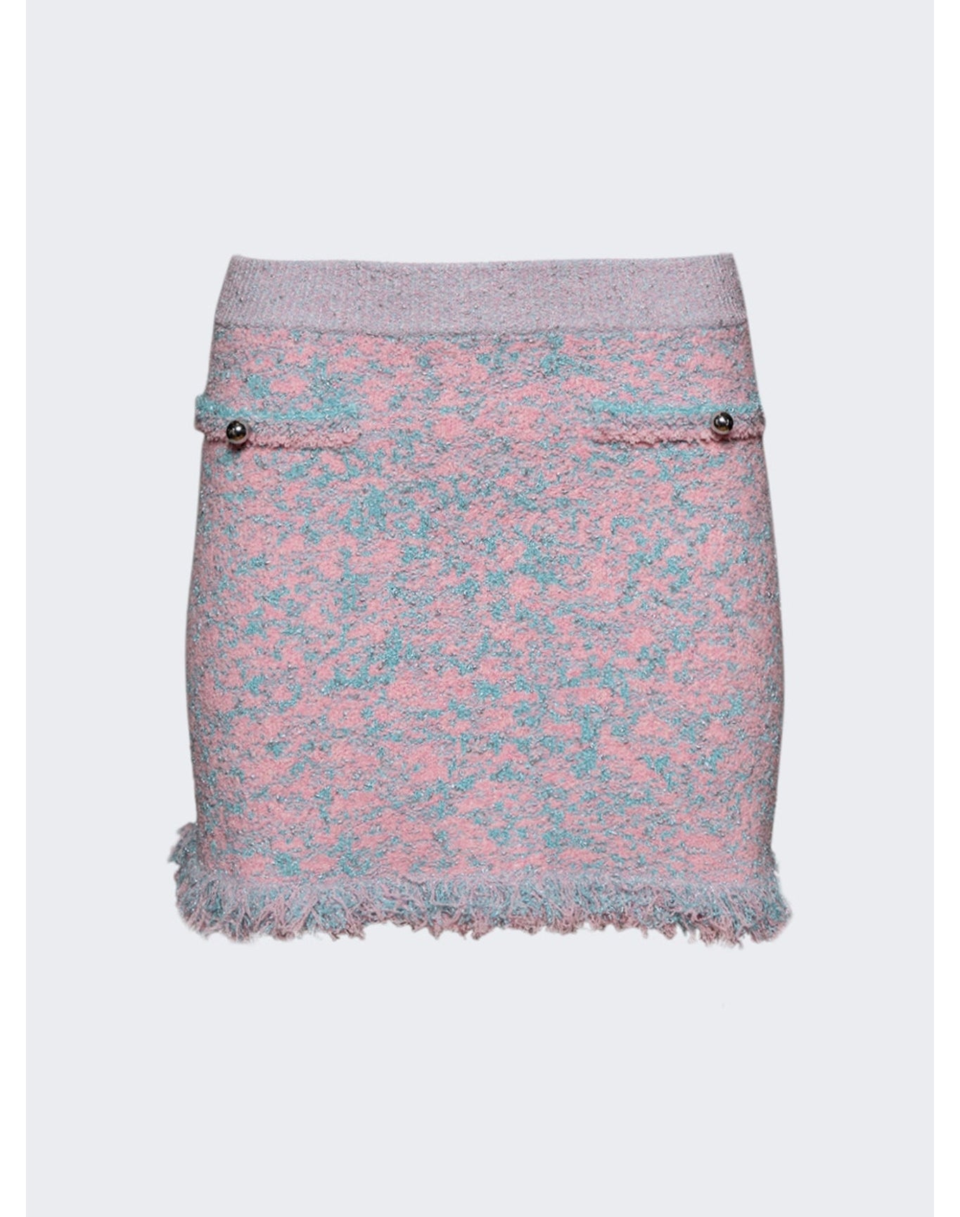 Rabanne | Women | Jupe Mini Skirt | Tweed Lurex Rose