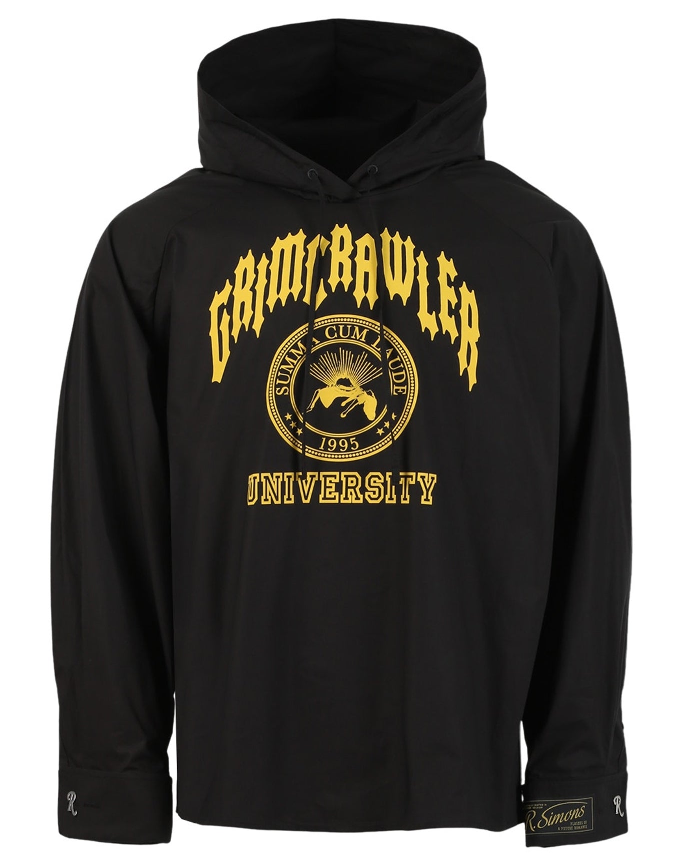Raf Simons | Men | Grimcrawler Hoodie | Black x Yellow