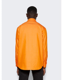 Raf Simons | Men | Leather Patch Slim Fit Denim Shirt | Orange