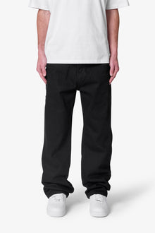 Raw Baggy Denim | Rinsed Black