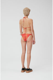 Recycled Printed String Bikini Briefs | High Risk Red