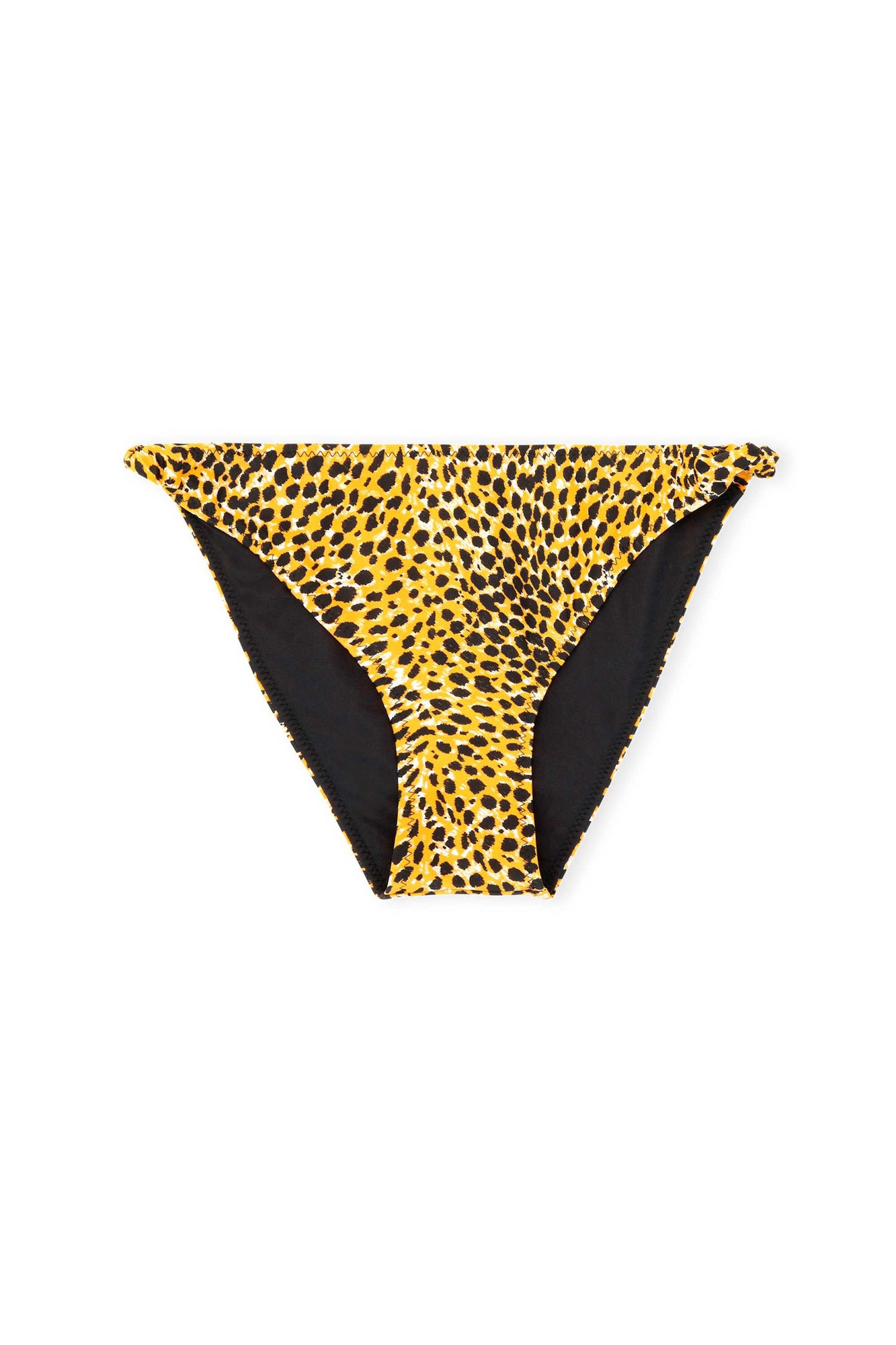 Recycled Printed Twisted Bikini Briefs | Bright Marigold
