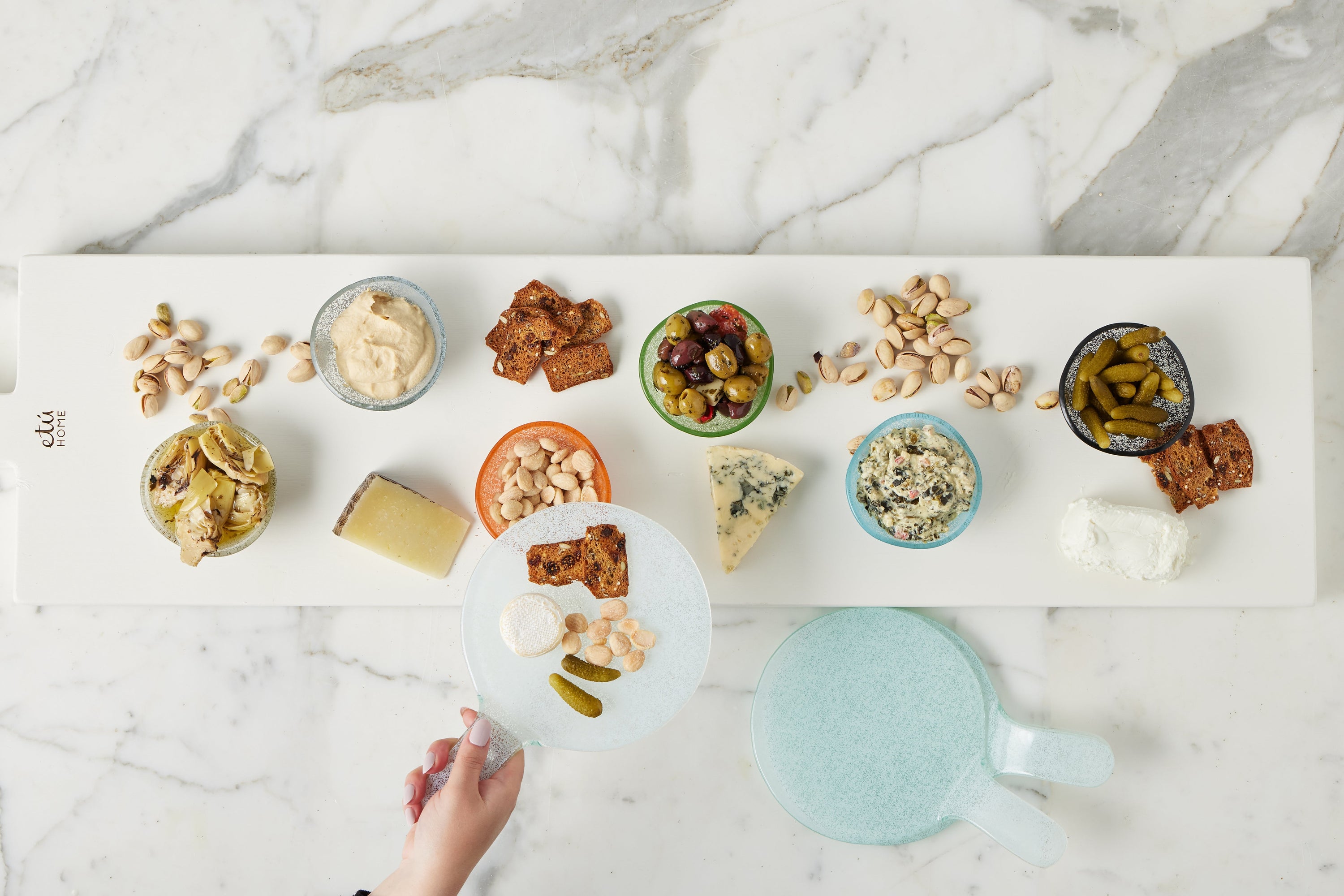 Glass Dipping Bowls | White | Set of 4