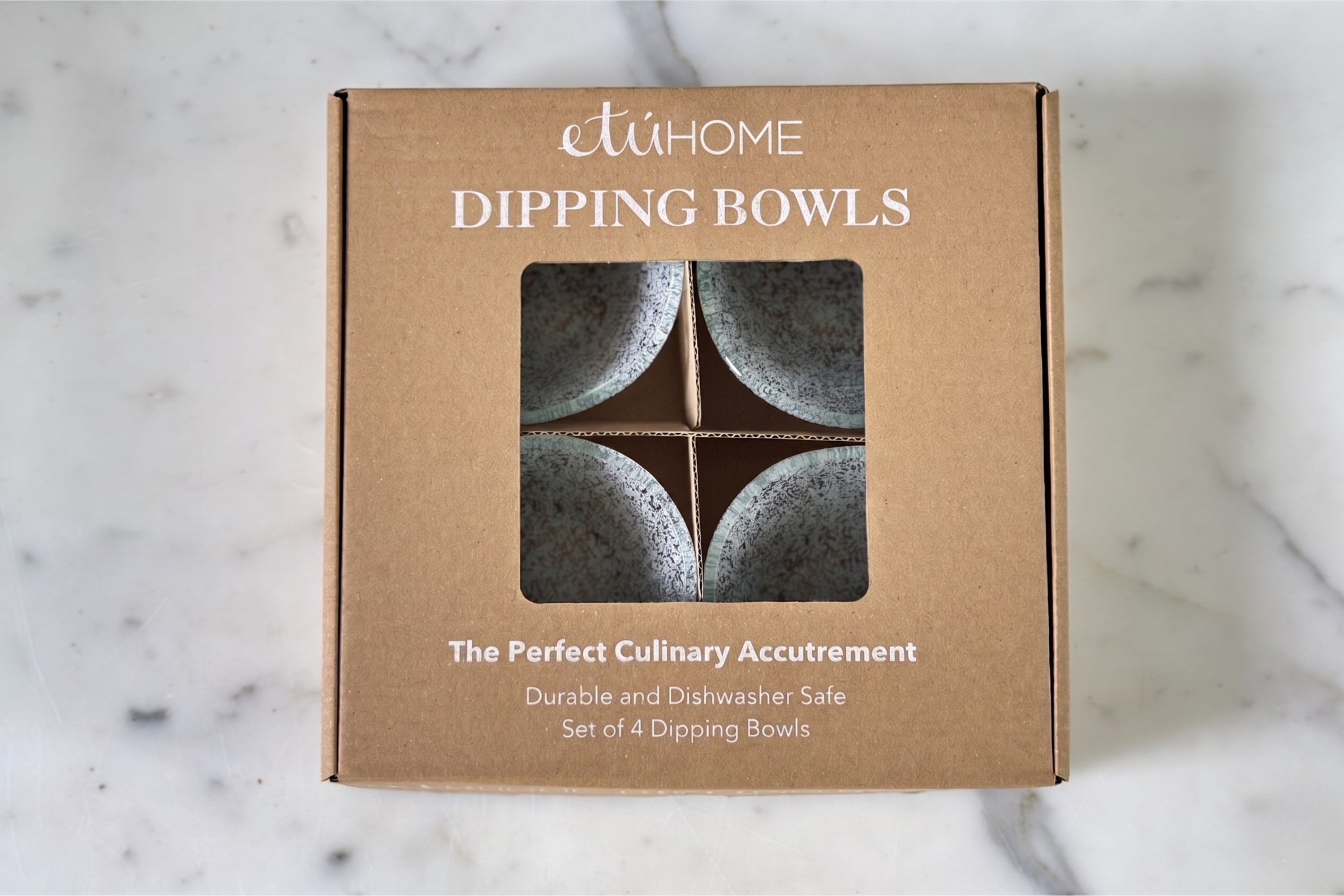 Glass Dipping Bowls | White | Set of 4