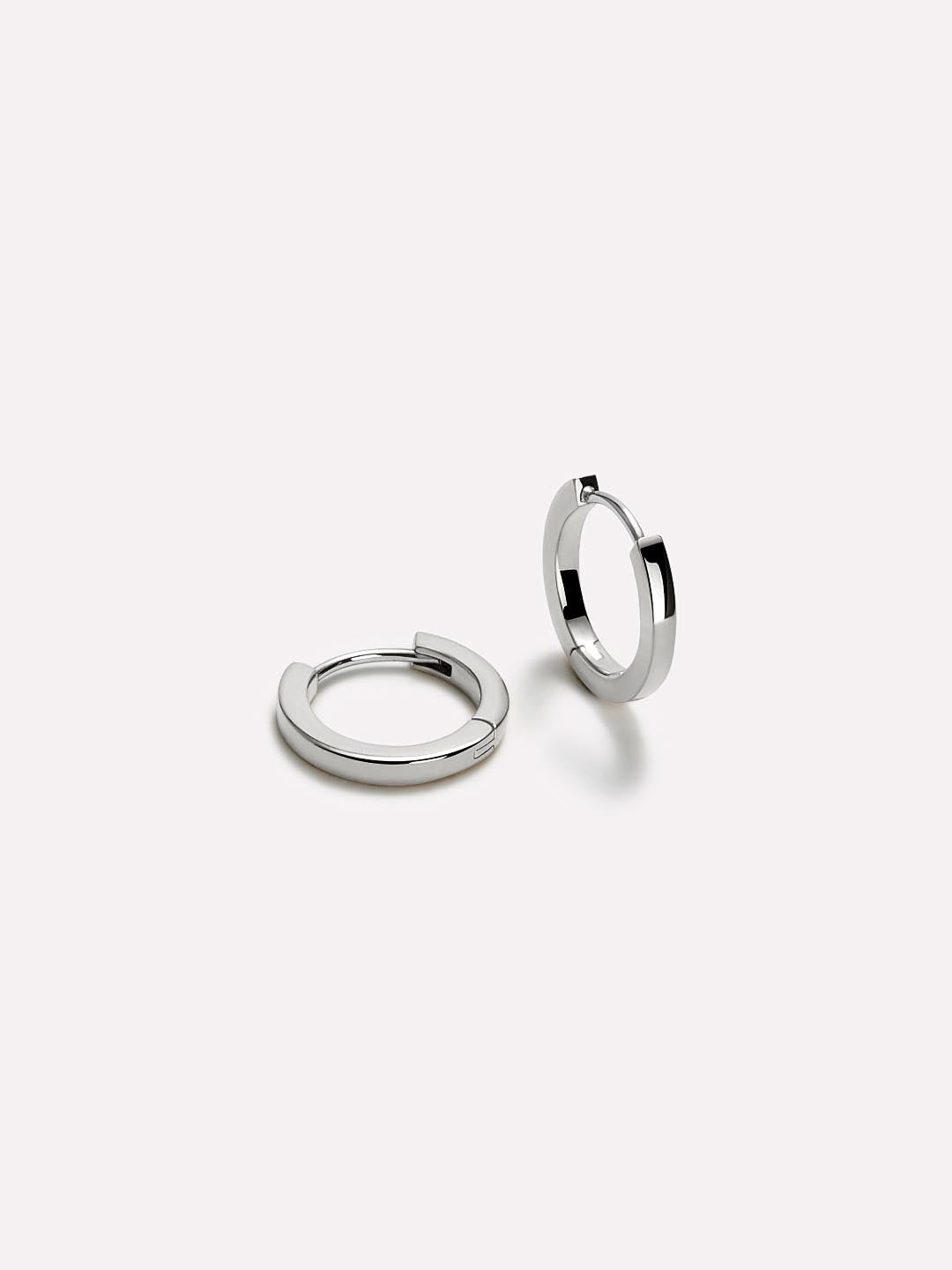 Huggie Hoops | Rhodium on Brass