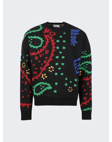 Rhude | Men | Bandana Knit Crewneck | Black
