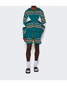 Rhude | Men | Bateau Knit Zip-up | Multicolor