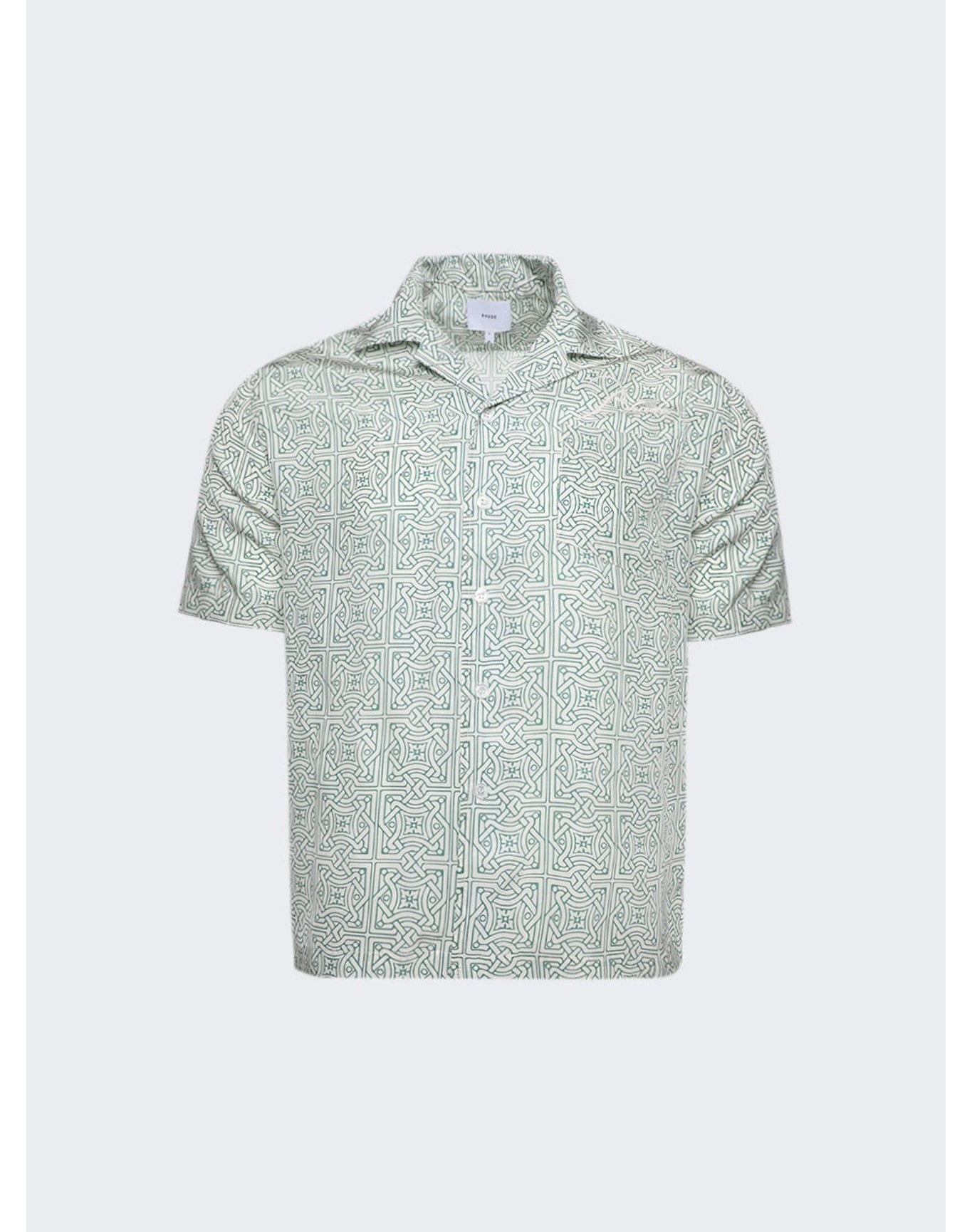 Rhude | Men | Cravat Shirt | Teal x Ivory
