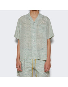 Rhude | Men | Cravat Shirt | Teal x Ivory