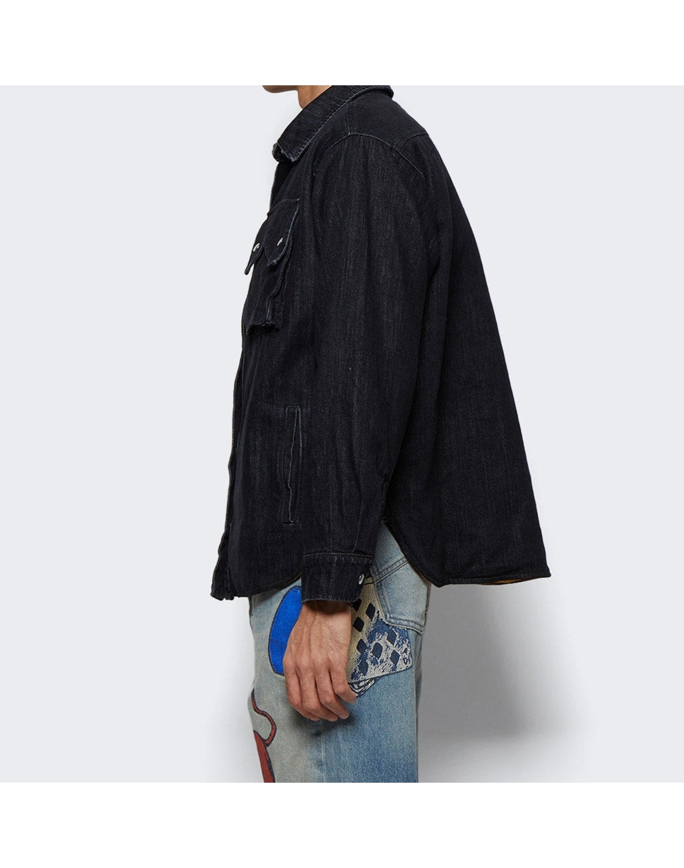 Rhude | Men | Denim Overshirt | Black