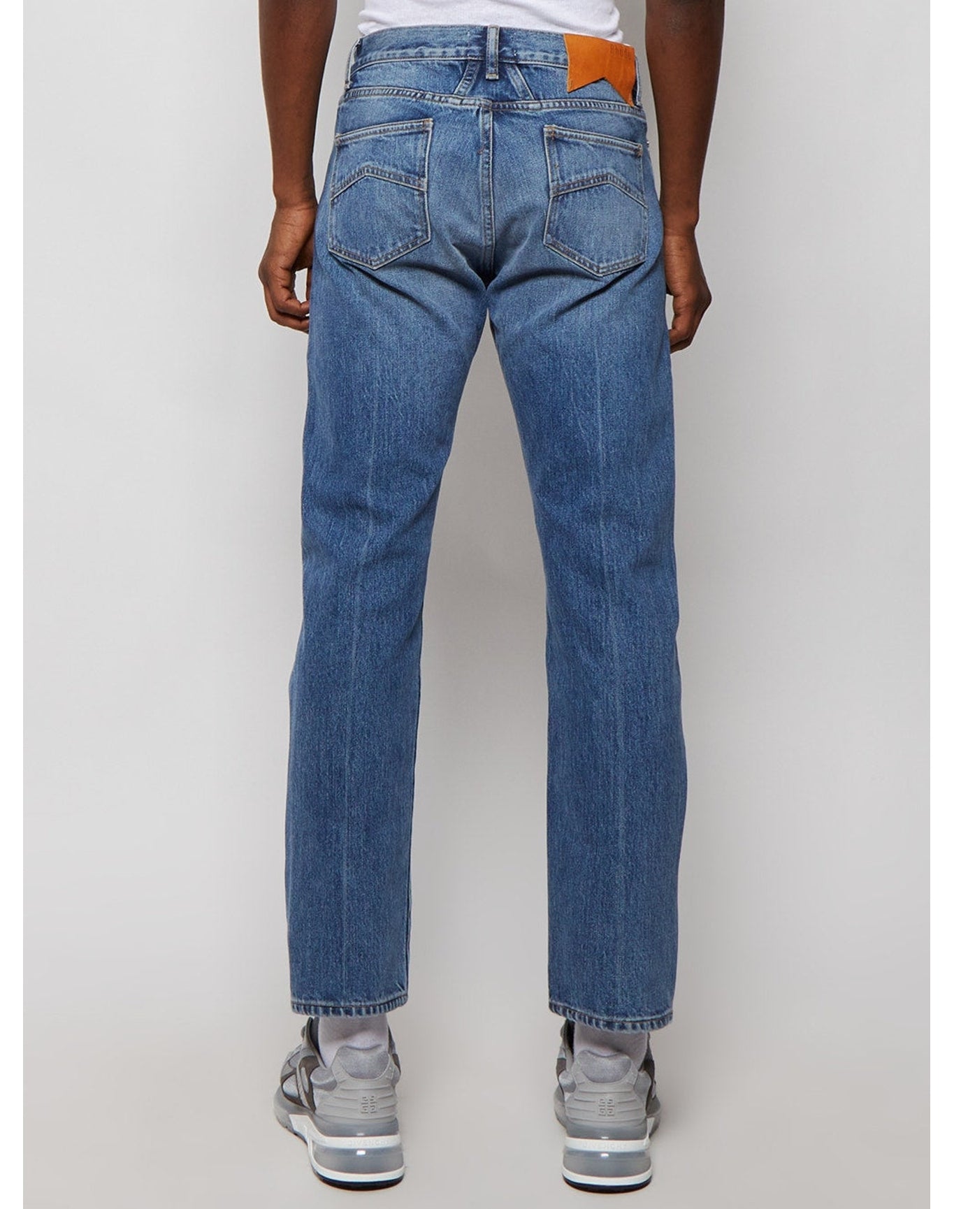 Rhude | Men | Embroidered Side Stripe Jean | Indigo Blue