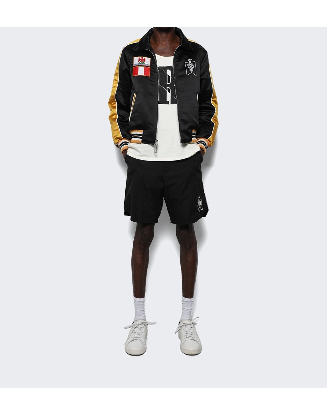 Rhude | Men | Le Soleil Bomber | Black x Mustard