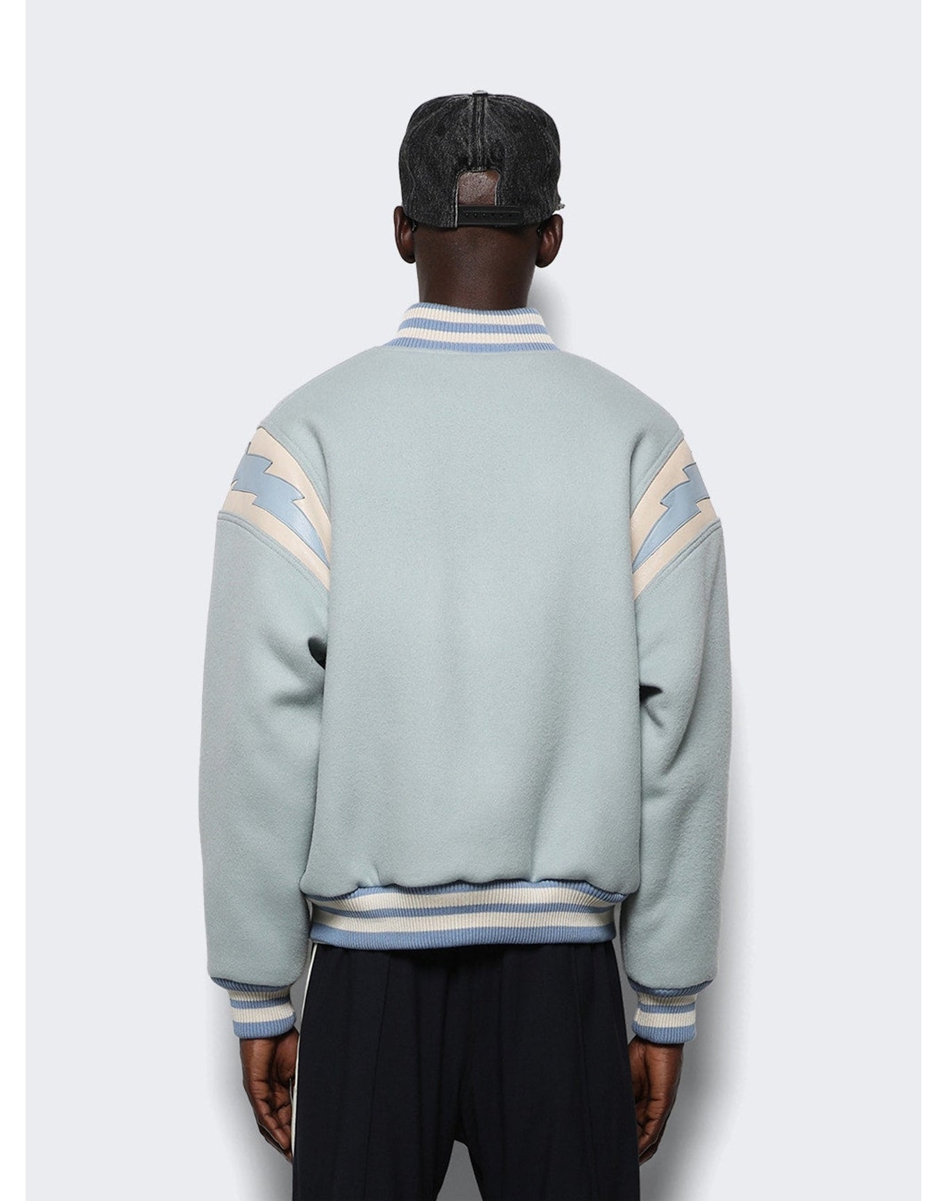 Rhude | Men | Lighting Varsity Jacket | Mint x Cream