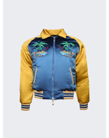 Rhude | Men | Palm Eagles Souvenier Jacket | Navy x Mustard Yellow