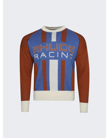 Rhude | Men | Pavil Knit Crewneck | Brick x Blue