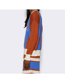 Rhude | Men | Pavil Knit Crewneck | Brick x Blue