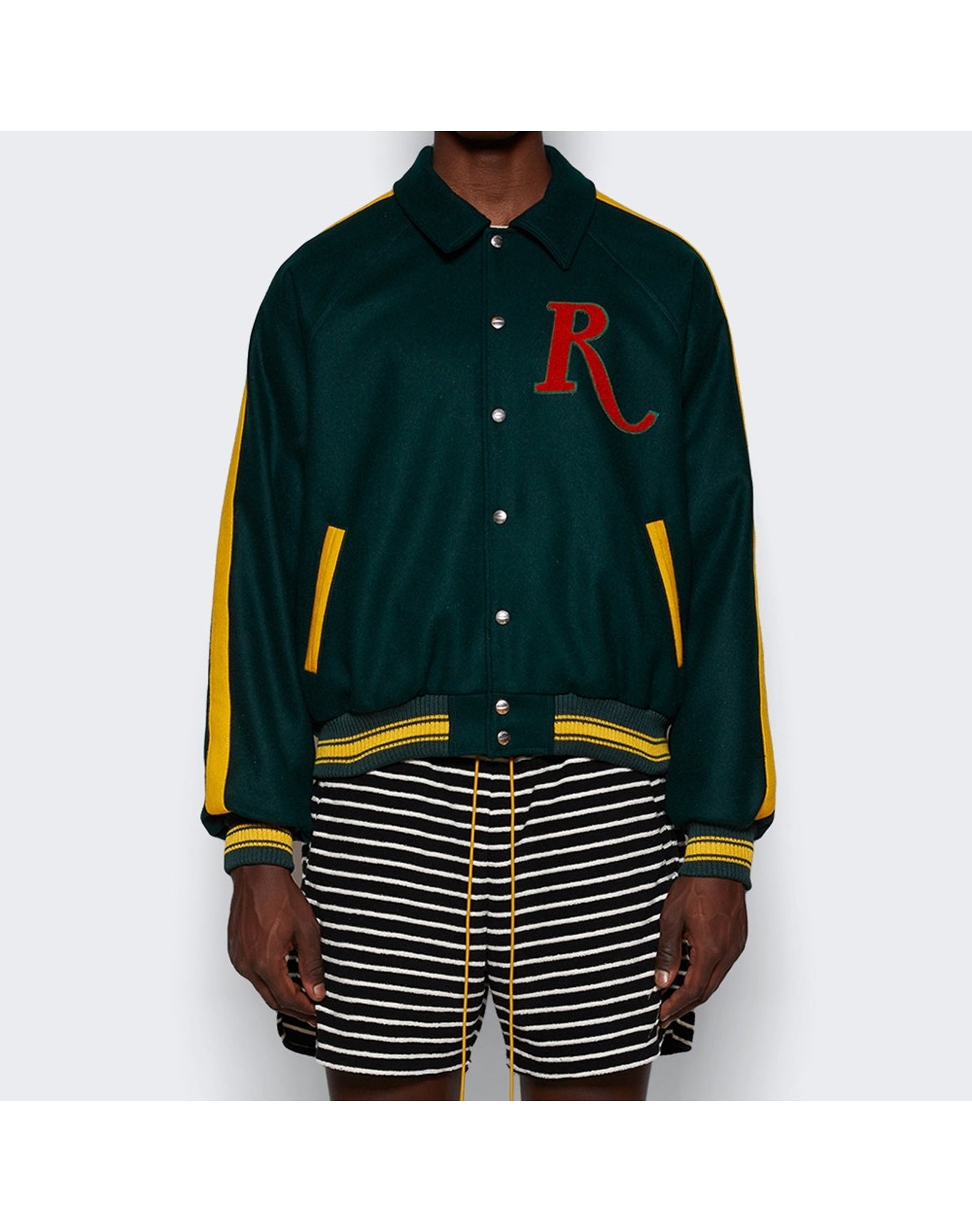 Rhude | Men | Raglan Varsity Jacket | Green