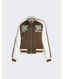 Rhude | Men | Satin Souvenier Jacket | Brown x Cream