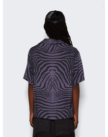 Rhude | Men | Short Sleeve Zebra Shirt | Charcoal