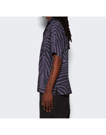 Rhude | Men | Short Sleeve Zebra Shirt | Charcoal