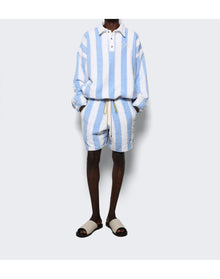 Rhude | Men | Striped Polo | Light Blue