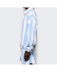 Rhude | Men | Striped Polo | Light Blue