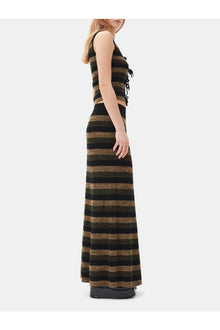 Ribbed Merino Maxi Skirt | Multicolour