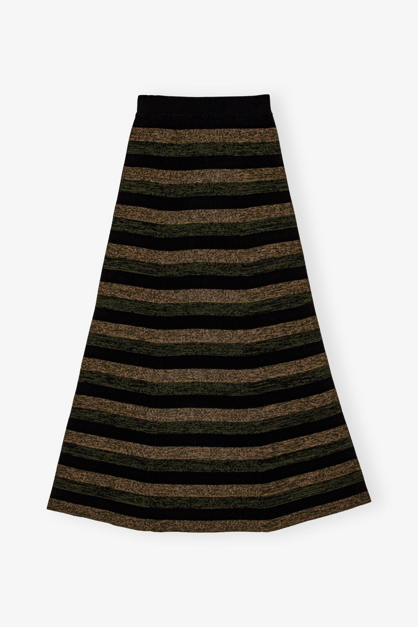 Ribbed Merino Maxi Skirt | Multicolour