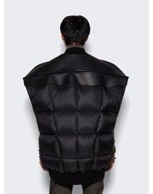 Rick Owens | Men | Padded Leather Jumbo Flight Vest | Black