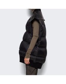 Rick Owens | Men | Padded Leather Jumbo Flight Vest | Black