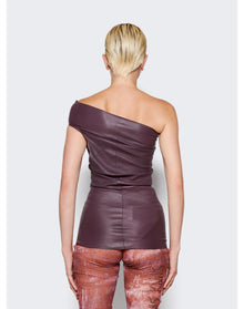 Rick Owens | Women | Athena Leather Tank Top | Amethyst