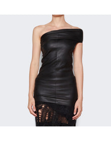 Rick Owens | Women | Athena Leather Tank Top | Black