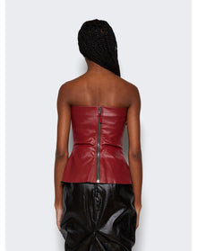 Rick Owens | Women | Bustier Sleeveless Top | Cardinal Red
