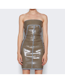 Rick Owens | Women | Embroidered Bustier Dress | Blue x Dust