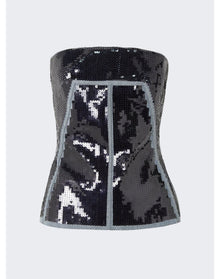 Rick Owens | Women | Embroidered Denim Top | Black
