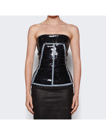 Rick Owens | Women | Embroidered Denim Top | Black
