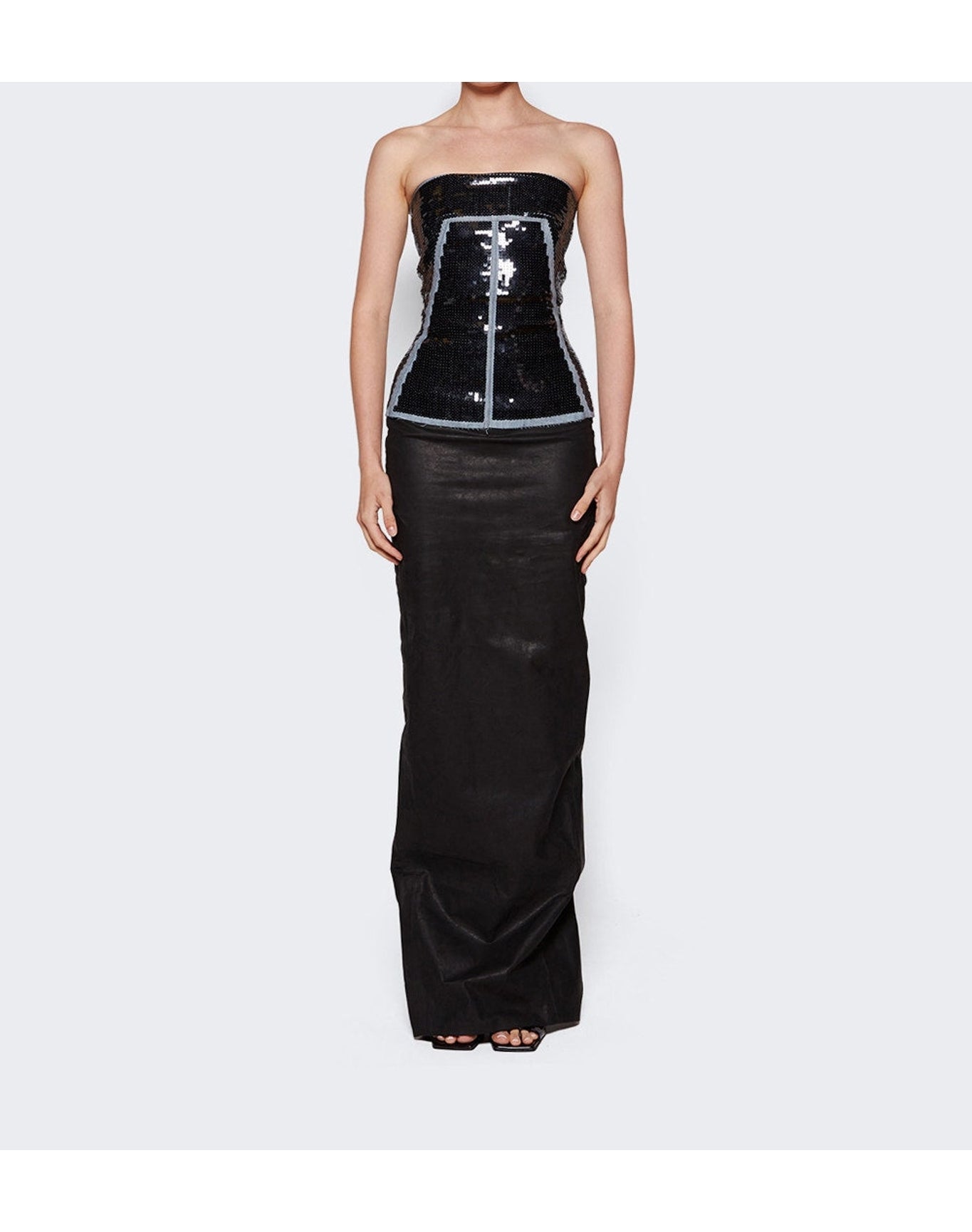 Rick Owens | Women | Embroidered Denim Top | Black