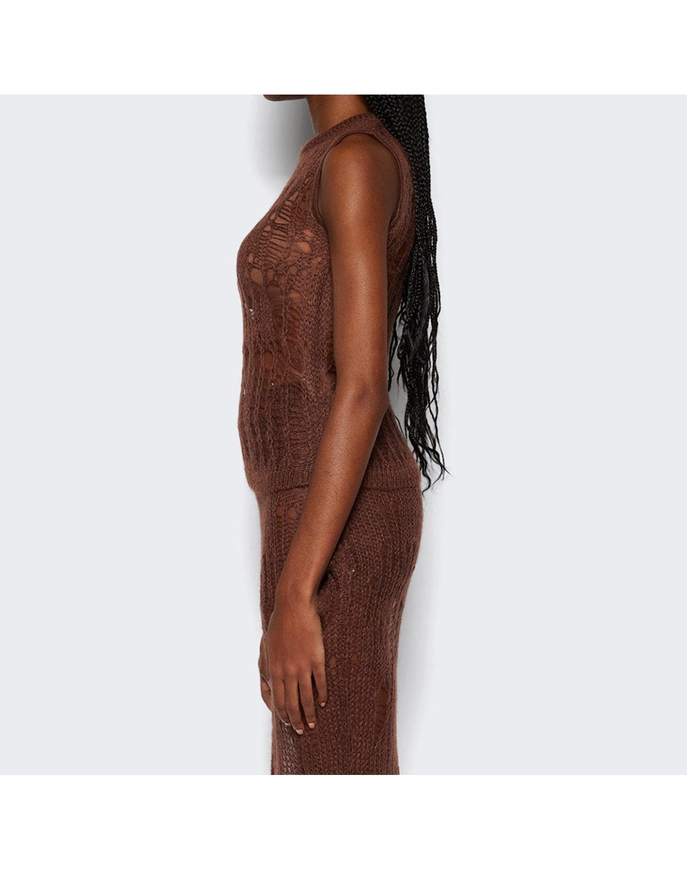 Rick Owens | Women | Spider Open-knit Tank Top | Brown