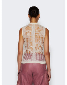 Rick Owens | Women | Spider Open-knit Tank Top | Milk