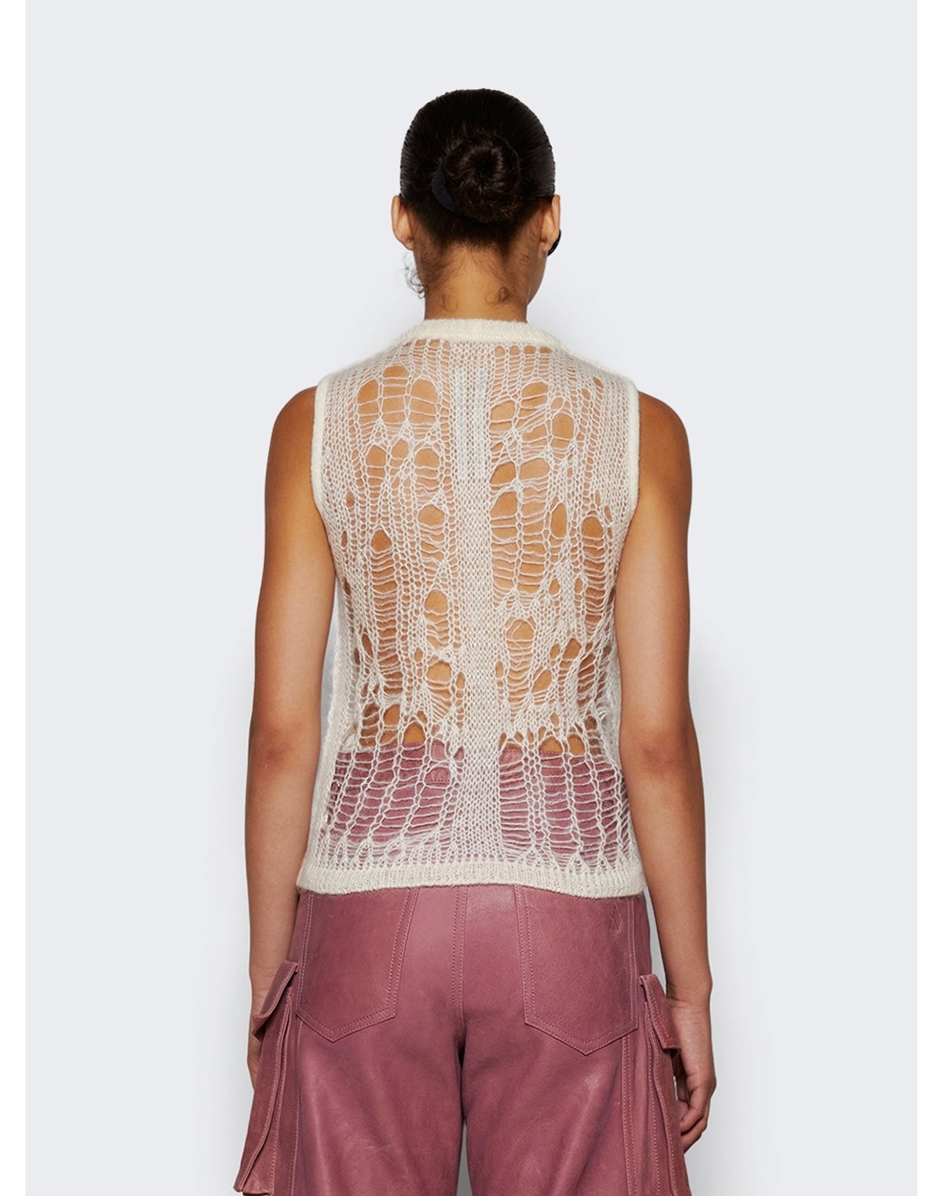 Rick Owens | Women | Spider Open-knit Tank Top | Milk