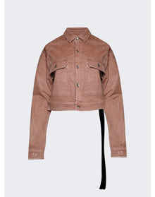Rick Owens DRKSHDW | Women | Cape Sleeve Cropped Shirt Jacket | Dark Pink