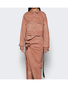 Rick Owens DRKSHDW | Women | Cape Sleeve Cropped Shirt Jacket | Dark Pink