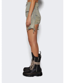 Rick Owens DRKSHDW | Women | Denim Dirt Cutoff Shorts | Sky