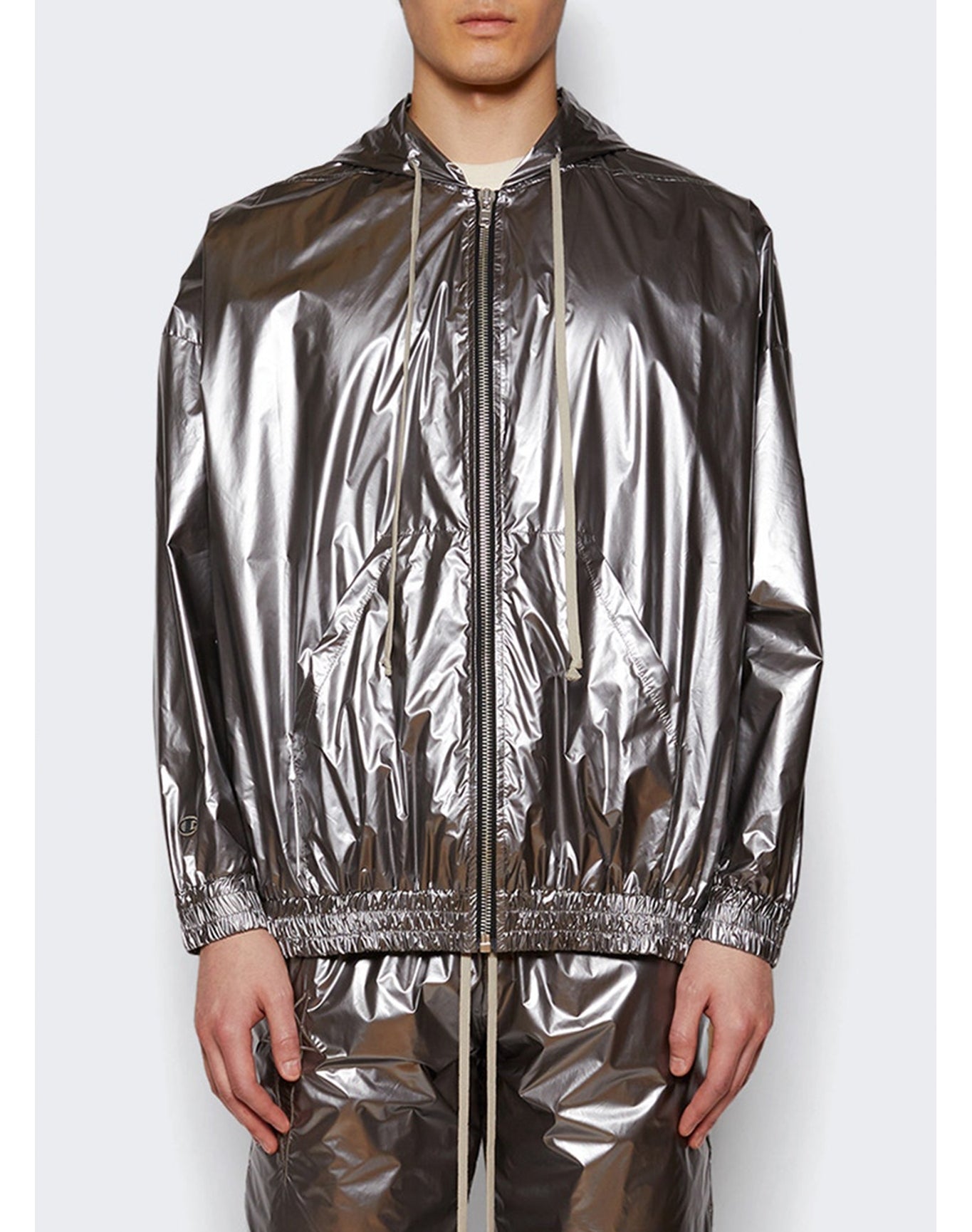 Rick Owens x Champion  | Men | Jumbo Jason's Zip Hoodie | Silver