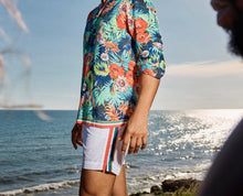 Ridley Linen Multi Anemone Relaxed Fit Overhead Shirt | Multicolour