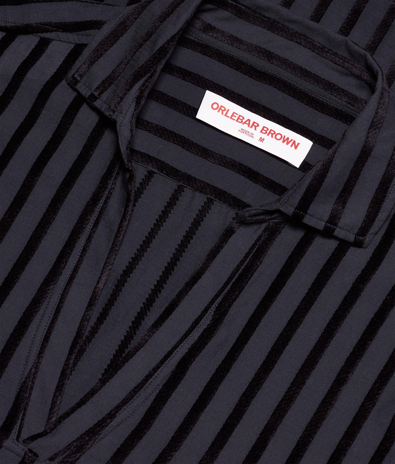 Ridley Tonal Chenille Stripe Relaxed Fit Overhead Shirt | Night Iris